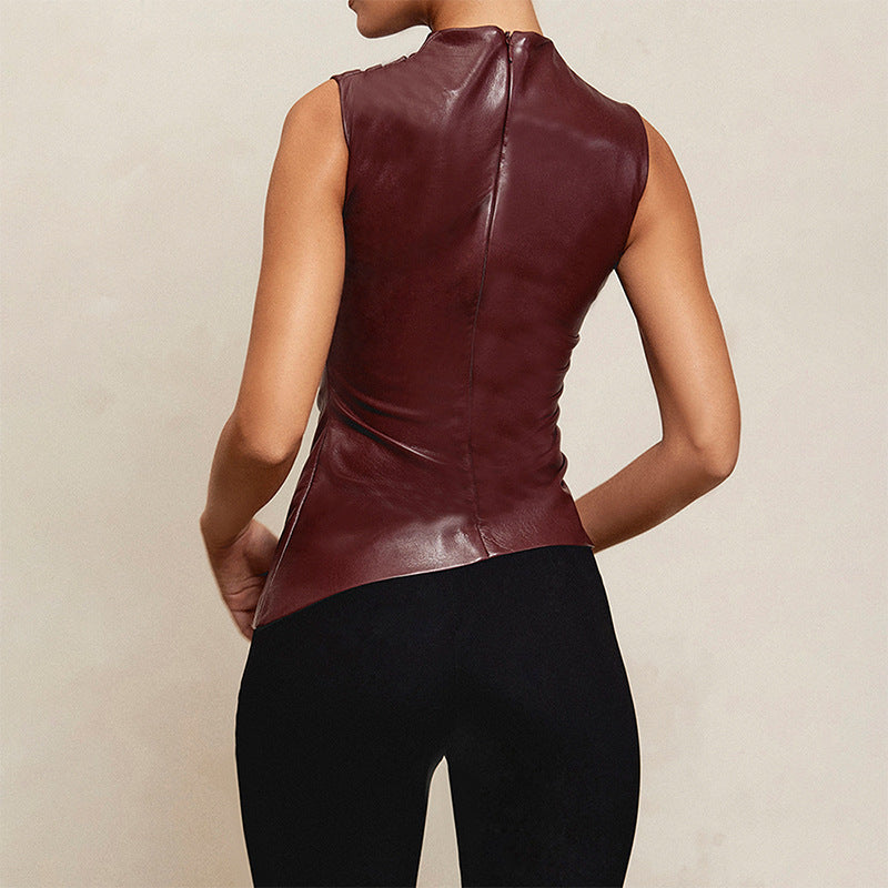Queentia Leather Top