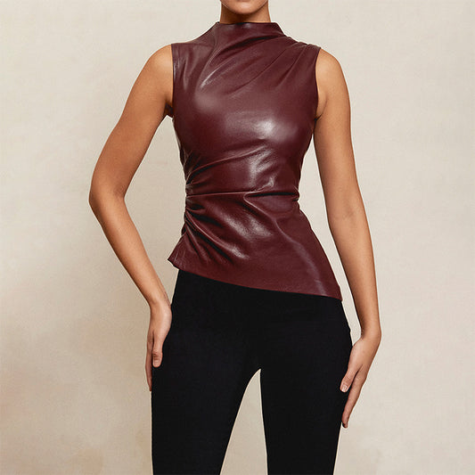 Queentia Leather Top